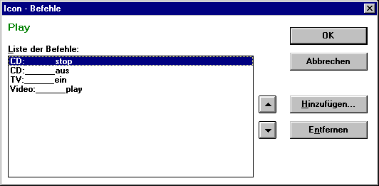Dialogfeld Icon-Befehle