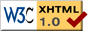 xhtml 1.0 approved