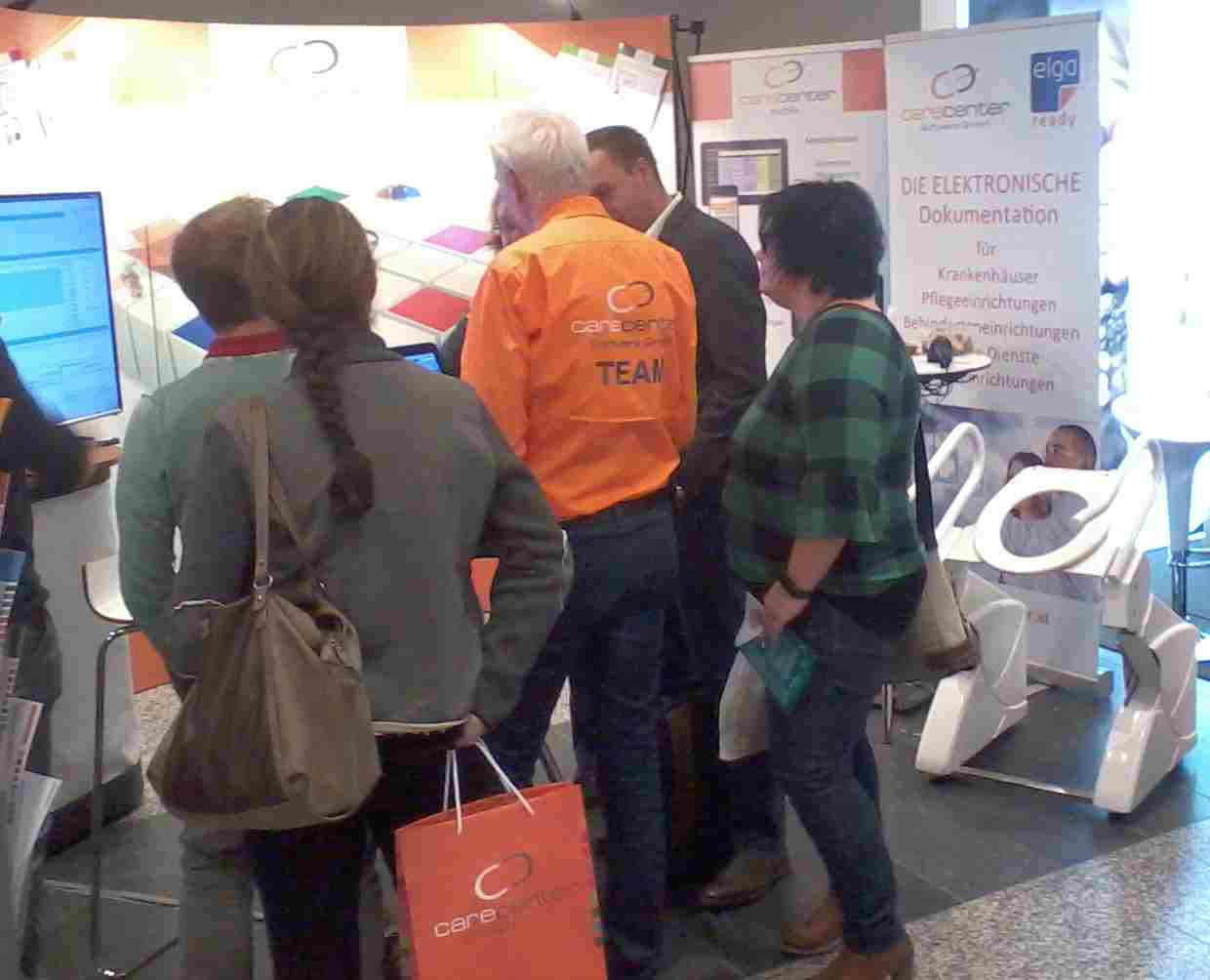 exhibition booth of CareCentre at nursing congress Vienna