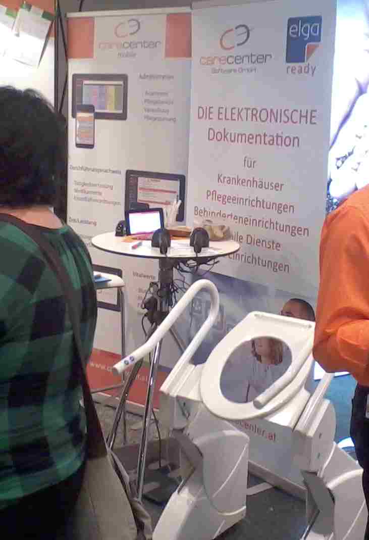 exhibition booth of CareCentre at nursing congress Vienna