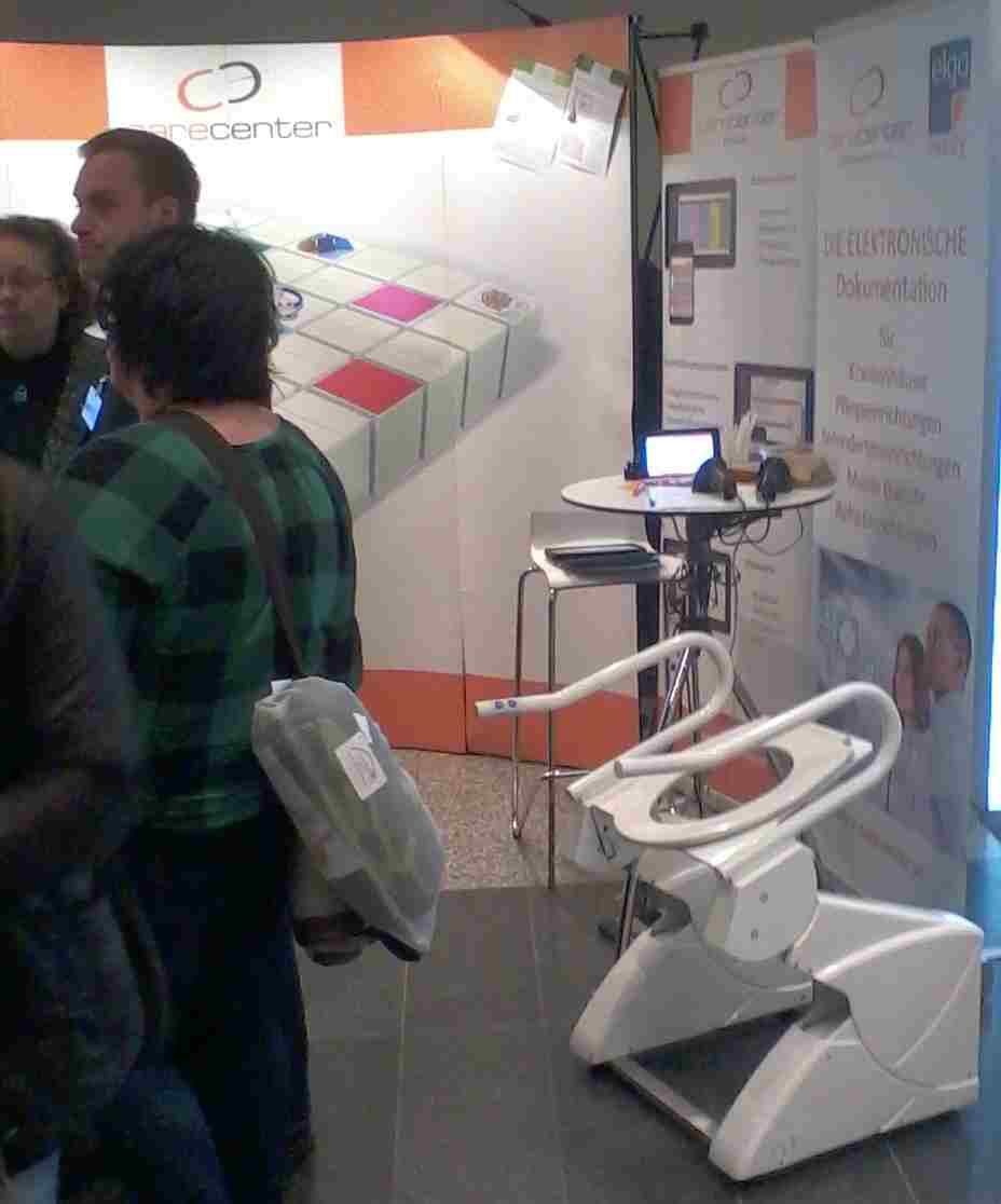 exhibition booth of CareCentre at nursing congress Vienna