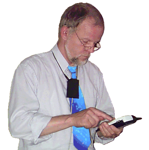 MORE user with MORE phone and TECOK around neck (inductive loop)