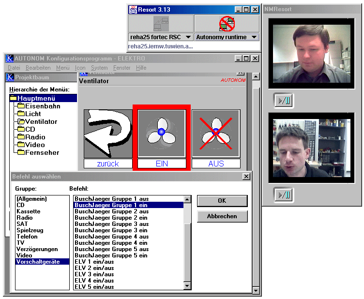 screenshot of a resort-client